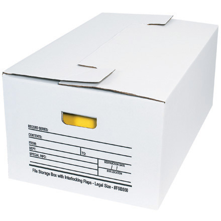 24 x 15 x 10" Interlocking Flap File Storage Boxes