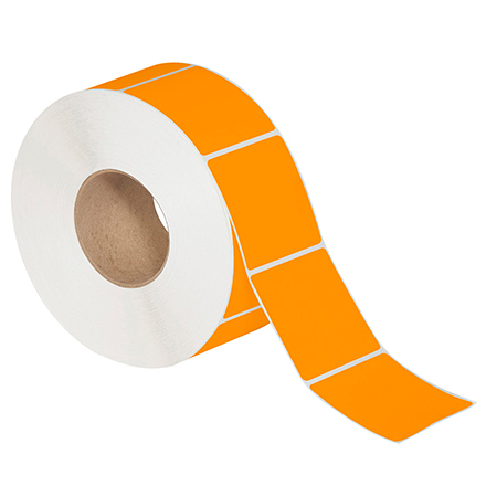 2 x 3" Fluorescent Orange Thermal Transfer Labels