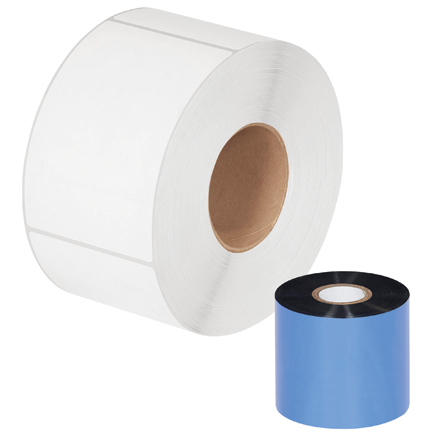 2.52" x 1476' Black Thermal Transfer Ribbons - Wax