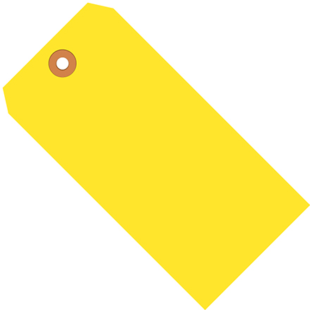 6 <span class='fraction'>1/4</span> x 3 <span class='fraction'>1/8</span>" Yellow 13 Pt. Shipping Tags